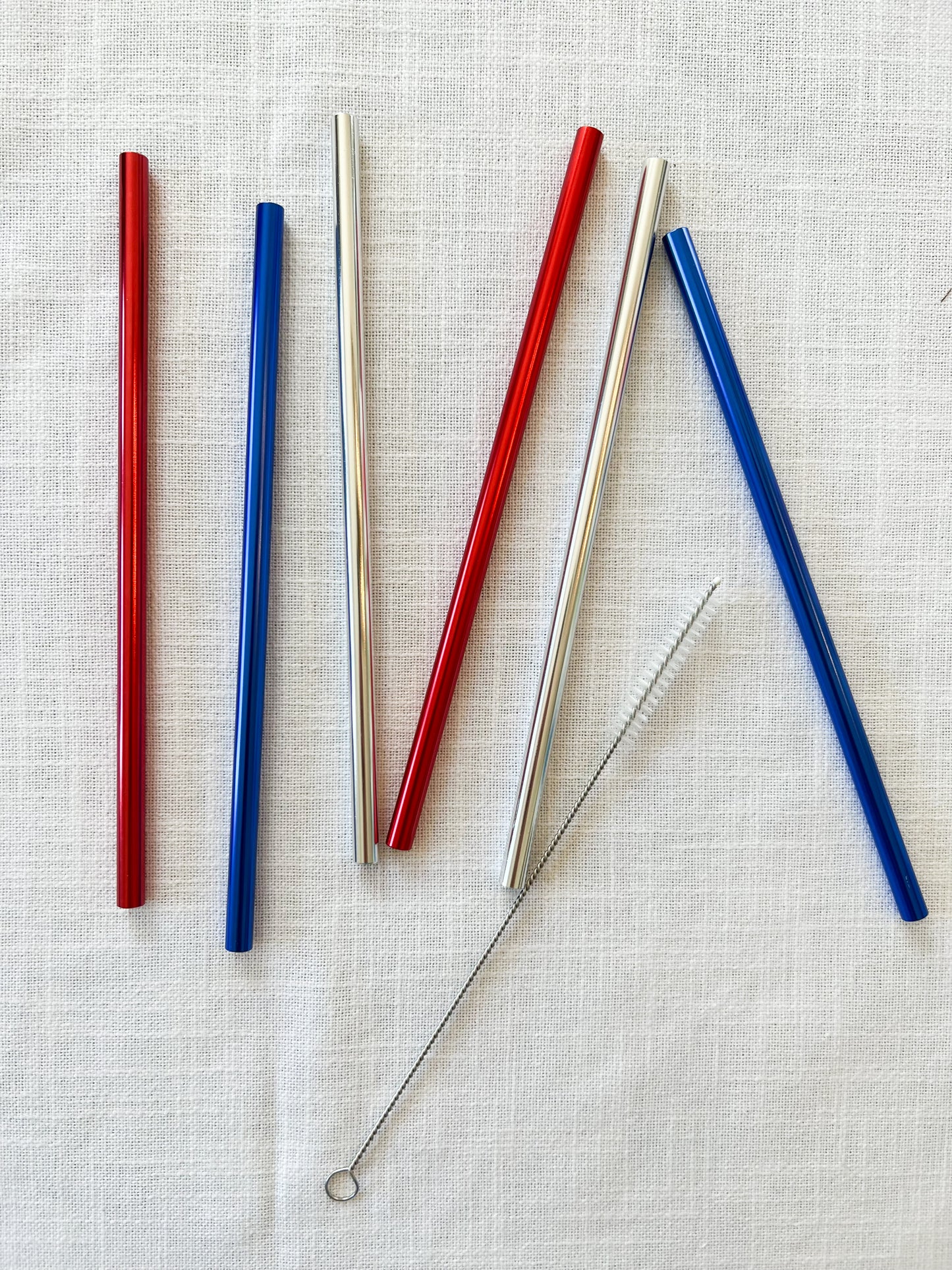 Set of 6 Reusable Straws with Brush Cleaner