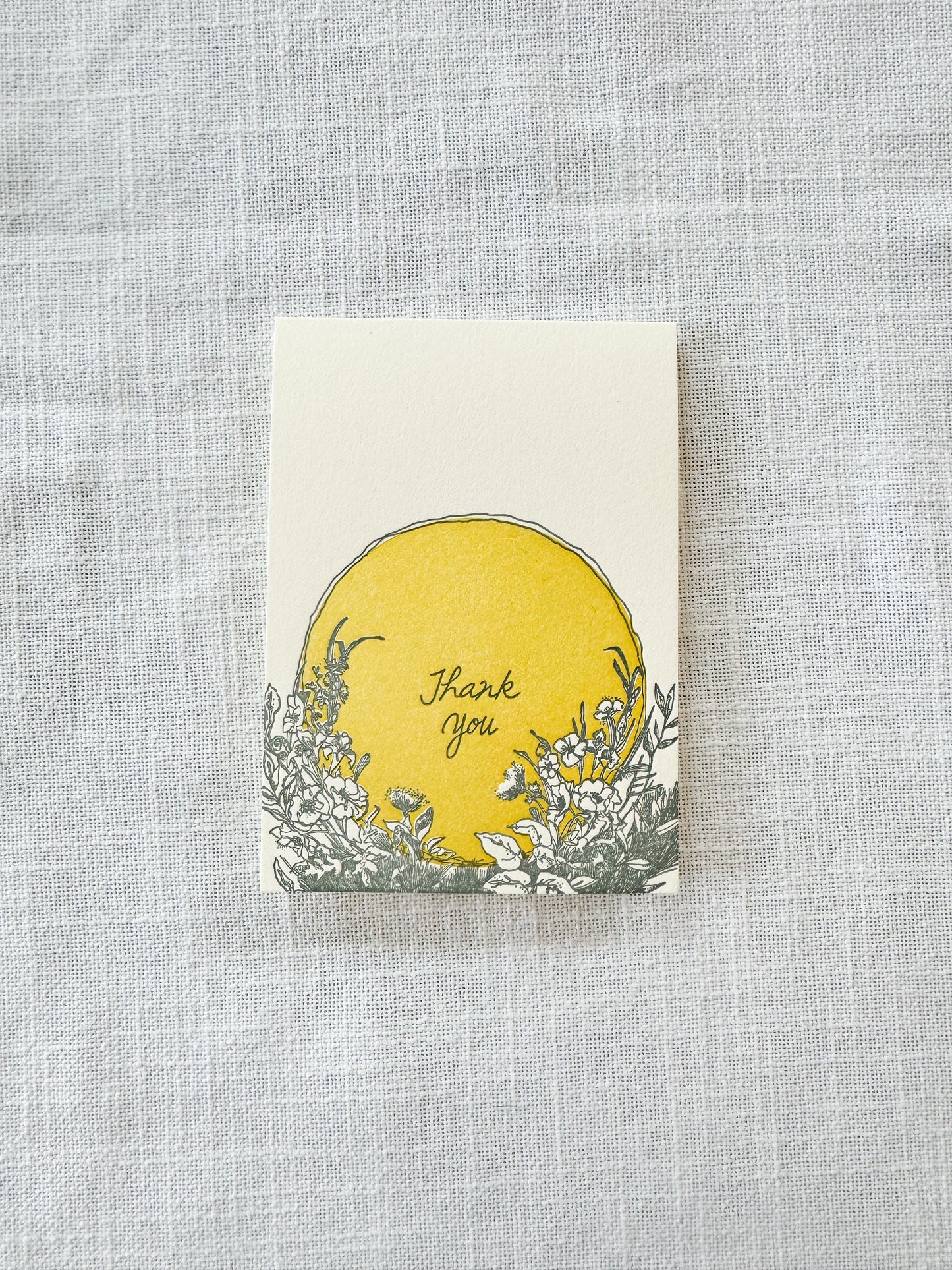 Shine Thank You Letterpress Card