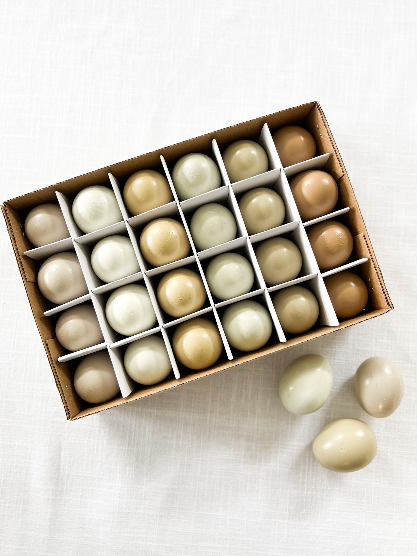 Americana Painted Natural Chicken Egg Shell Set